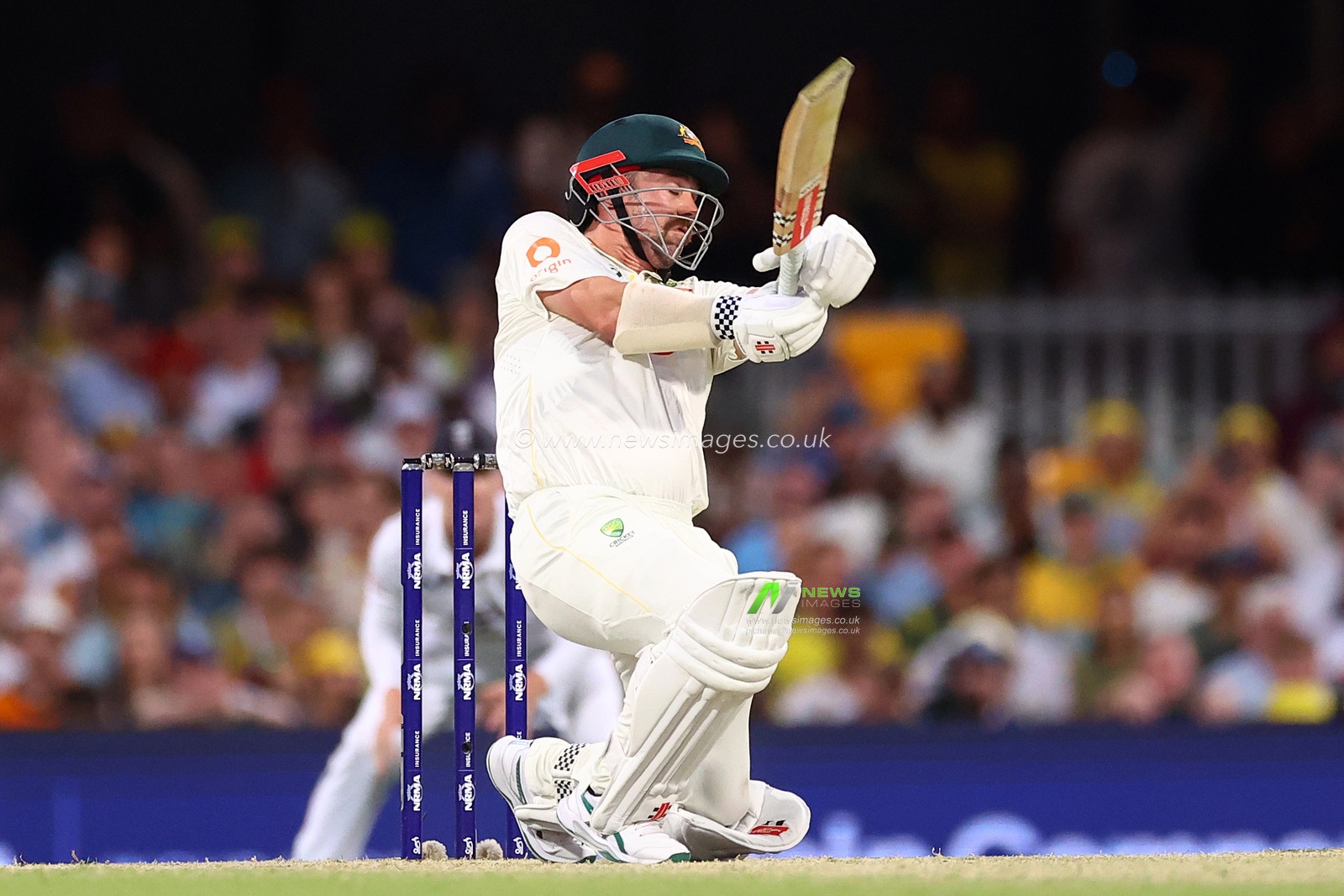 Travis Head of Australia bats during the day 4 of the Second Test in the NRMA Insurance Ashes Series Australia vs England at The Gabba, Brisbane Cricket Ground, Brisbane, Australia, 7th December 2025

(Photo by Pat Hoelscher/News Images)

*** GER AUT SUI OUT ***