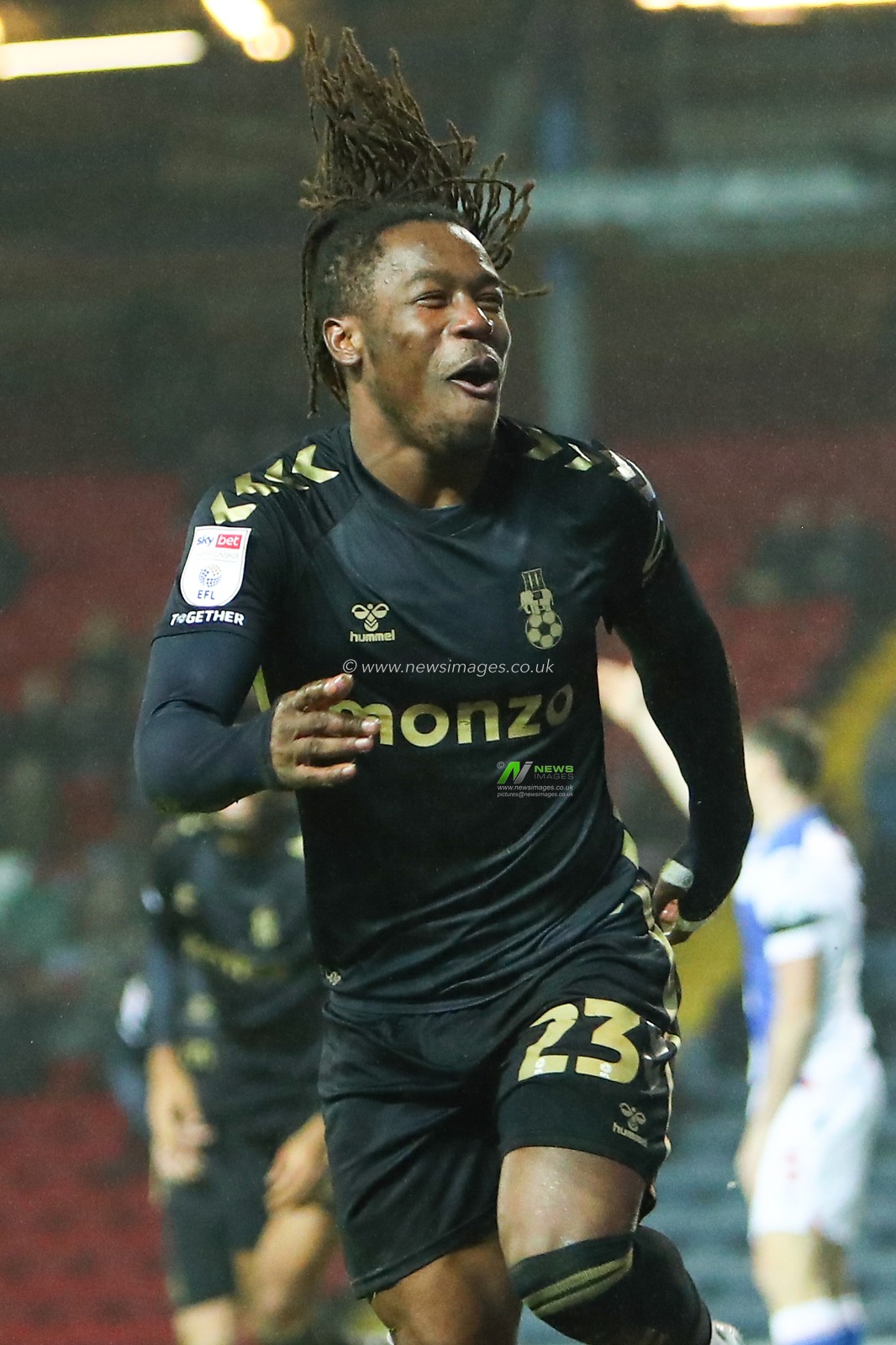 Brandon Thomas-Asante of Coventry City celebrates goal to make it 2-0 during the Sky Bet Championship match Blackburn Rovers vs Coventry City at Ewood Park, Blackburn, United Kingdom, 21st January 2025

(Photo by Jorge Horsted/News Images)