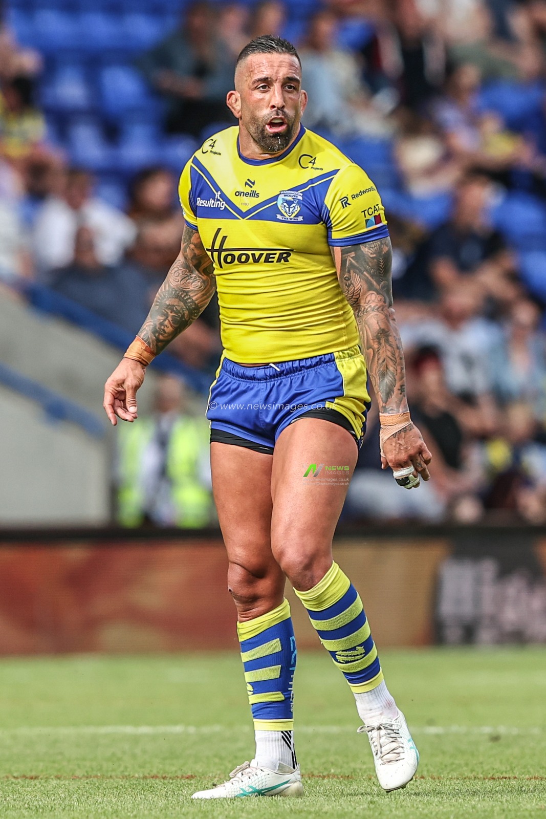 Paul Vaughan of Warrington Wolves during the Betfred Super League round 16 match Warrington Wolves vs Hull FC at Halliwell Jones Stadium, Warrington, United Kingdom, 28th June 2025

(Photo by Alfie Cosgrove/News Images)