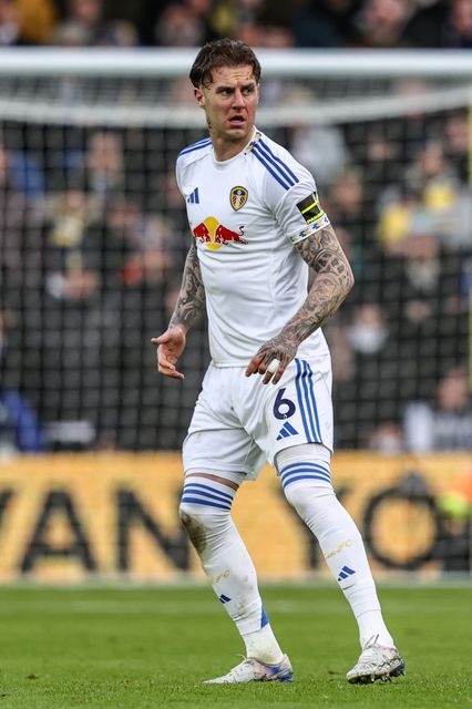 Joe Rodon of Leeds United during the Premier League match Leeds United vs Aston Villa at Elland Road, Leeds, United Kingdom, 23rd November 2025

(Photo by Alfie Cosgrove/News Images)

*** GER AUT SUI OUT ***