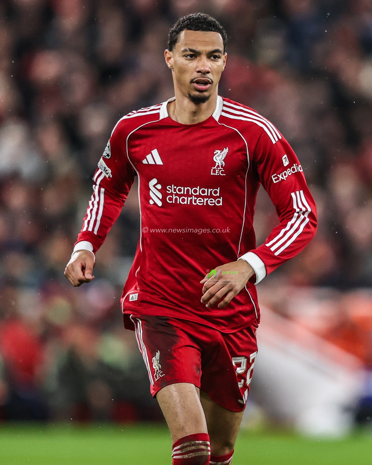 Hugo Ekitike of Liverpool during the UEFA Champions League Matchday 4 of 8 Liverpool vs Real Madrid at Anfield, Liverpool, United Kingdom, 4th November 2025

(Photo by Alfie Cosgrove/News Images)

*** GER AUT SUI OUT ***