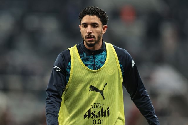Omar Marmoush of Manchester City in the pregame warmup session during the Emirates FA Cup 5th Round  match Newcastle Untied vs Manchester City at St. James's Park, Newcastle, United Kingdom on 07 March 2026

(Photo by Mark Cosgrove/News Images)