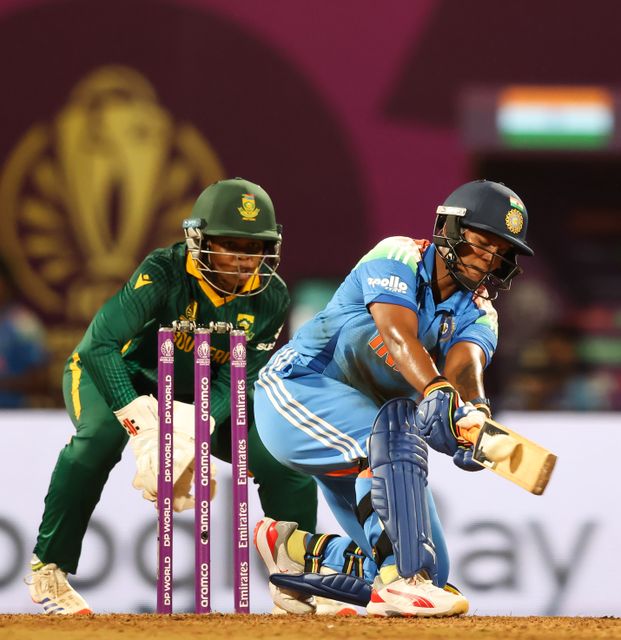 Depti Sharma of India during the ICC Women's ODI Cricket World Cup Final 2025 session India Women vs South Africa Women at Dr. D.Y. Patil Sports Academy, Navi Mumbai, India, 2nd November 2025

(Photo by Shubhajit Roy Karmakar/News Images)