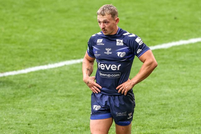 Olly Ashall-Bott of Toulouse Olympique during the Betfred Super League round 10 match Hull FC vs Toulouse Olympique at MKM Stadium, Hull, United Kingdom on 03 May 2026

(Photo by Alfie Cosgrove/News Images)