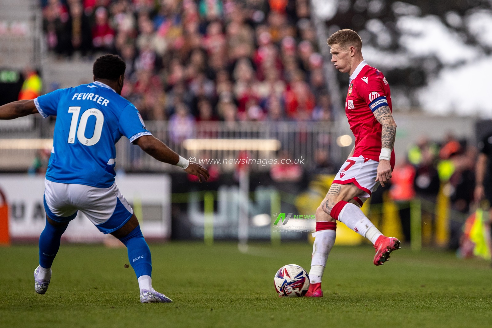Wrexham's James McClean during the Sky Bet League 1 match Wrexham vs Stockport County at SToK Cae Ras, Wrexham, United Kingdom, 22nd March 2025

(Photo by Nik Mesney/News Images)