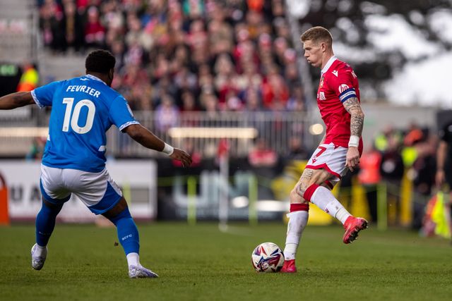 Wrexham's James McClean during the Sky Bet League 1 match Wrexham vs Stockport County at SToK Cae Ras, Wrexham, United Kingdom, 22nd March 2025

(Photo by Nik Mesney/News Images)