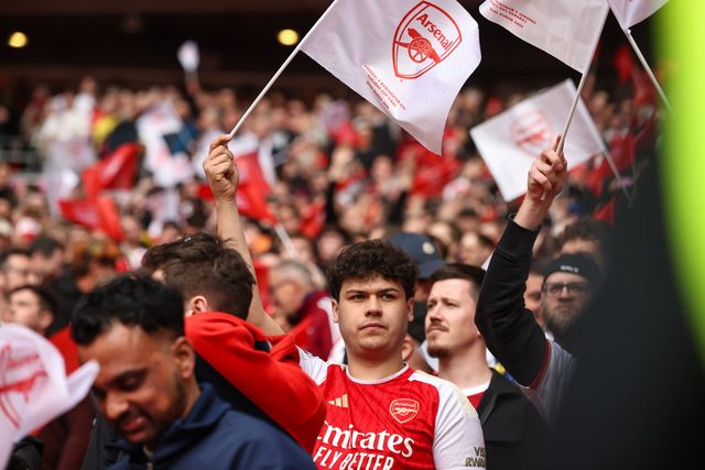 Arsenal fans during the Carabao Cup Final match Arsenal vs Manchester City at Emirates, London, United Kingdom on 22 March 2026

(Photo by Alfie Cosgrove/News Images)