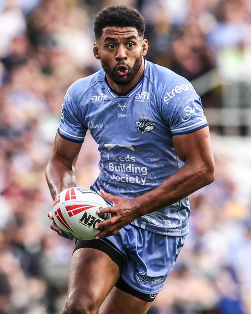 Kallum Watkins of Leeds Rhinos during the Betfred Super League round 16 match Leeds Rhinos vs Hull KR at AMT Headingley Stadium, Leeds, United Kingdom on 26 June 2026

(Photo by Alfie Cosgrove/News Images)