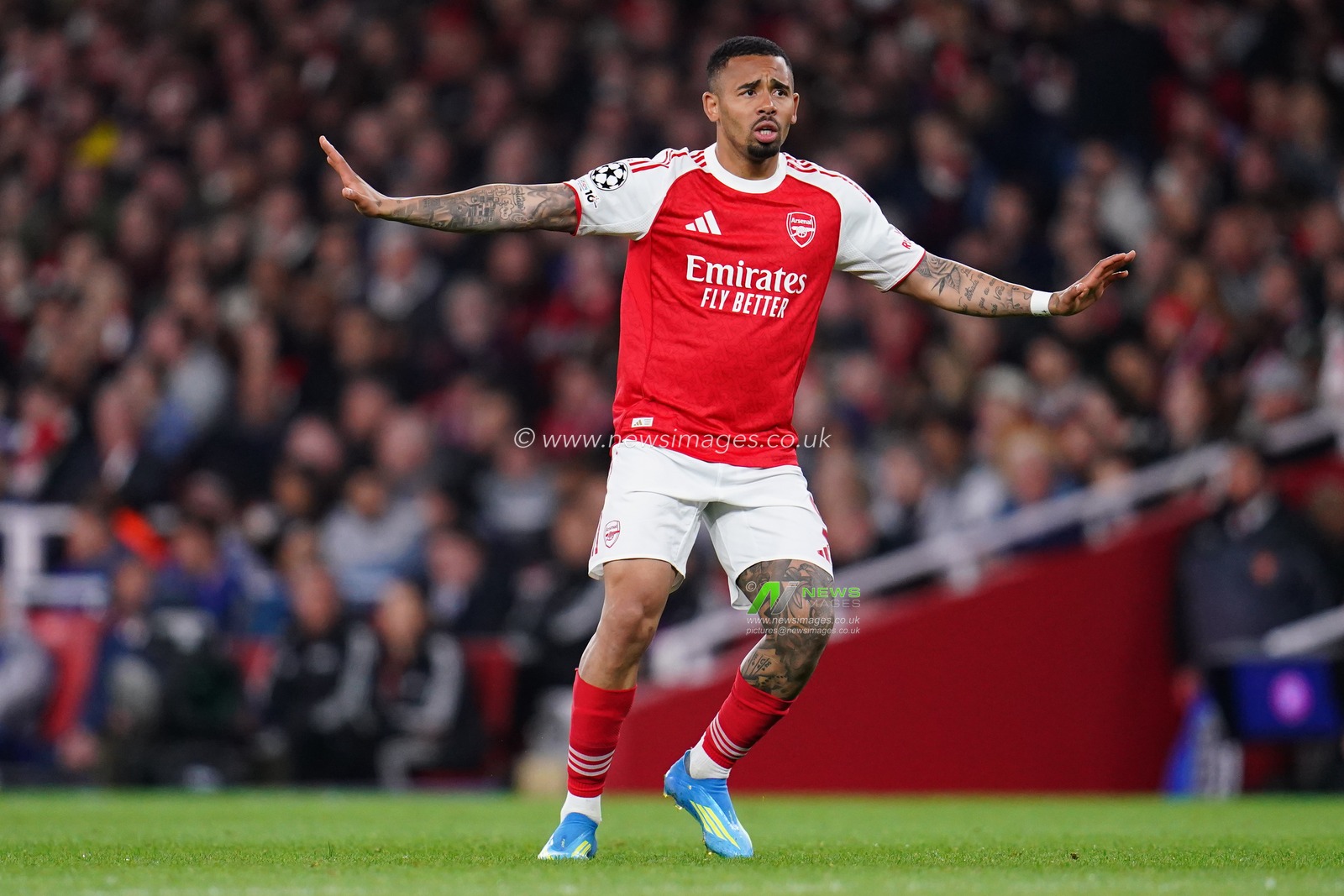 Gabriel Jesus of Arsenal during the UEFA Champions League Quarter Finals match Arsenal vs Sporting CP at Arsenal stadium, London, United Kingdom on 15 April 2026

(Photo by Harvey Murphy/News Images)