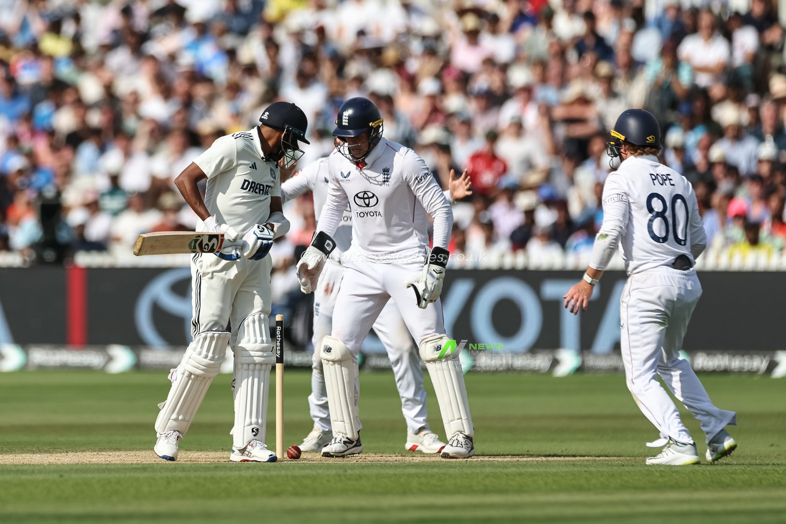 Mohammed Siraj of India is bowled out by Shoaib Bashir of England during the 3rd Rothesay Test Match Day 5 England v India at Lords, London, United Kingdom, 14th July 2025

(Photo by Mark Cosgrove/News Images)