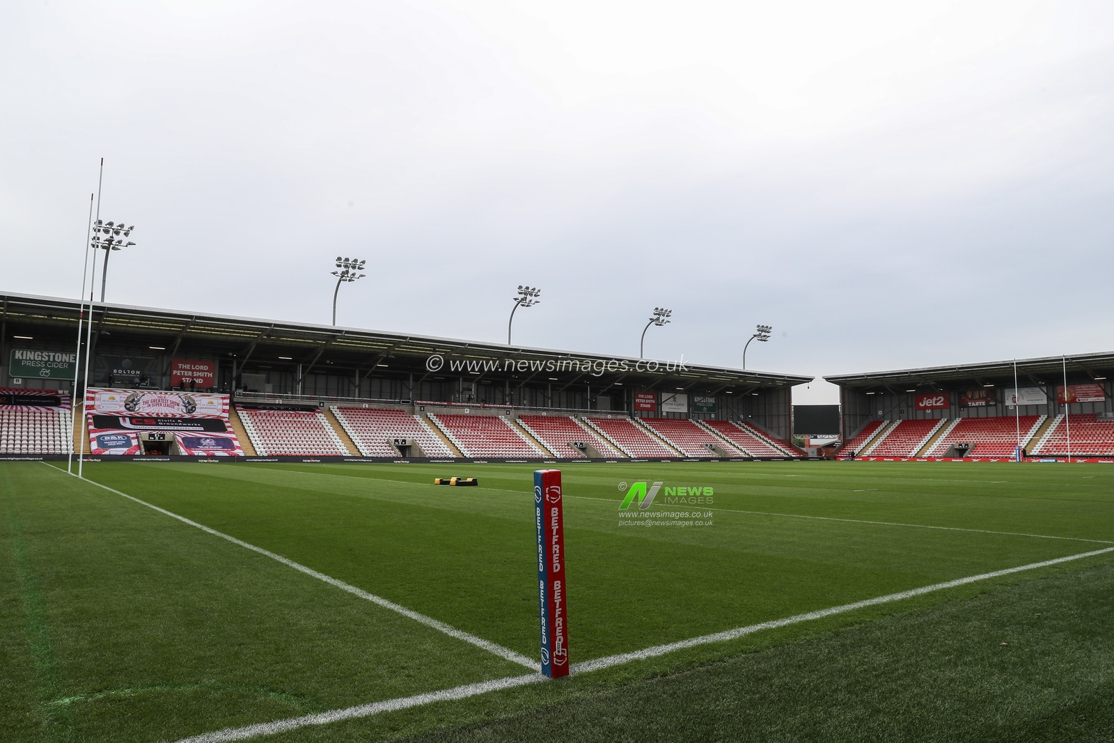 A general view inside of Leigh Sports Village, home of Leigh Leopards ahead of the Betfred Super League Round 8 match Leigh Leopards vs Warrington Wolves at Leigh Sports Village, Leigh, United Kingdom, 19th April 2025

(Photo by Gareth Evans/News Images)