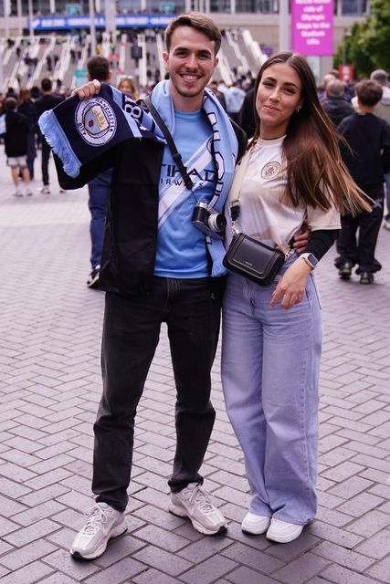 Manchester City supporters ahead of kick off during the Emirates FA Cup Final match Chelsea vs Manchester City at Wembley Stadium, London, United Kingdom on 16 May 2026

(Photo by Harvey Murphy/News Images)
