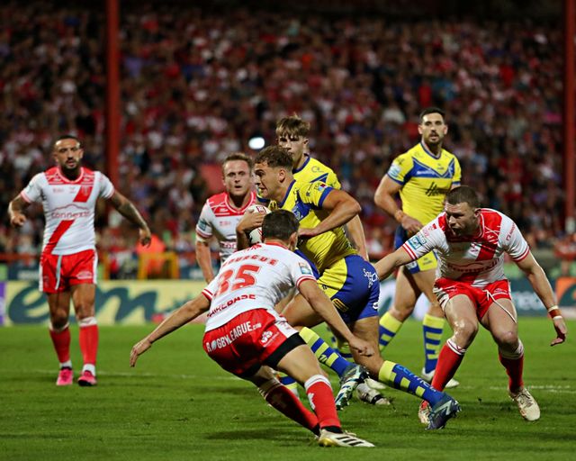 Cai Taylor-Wray of Warrington Wolves during the Betfred Super League round 27 match Hull KR vs Warrington Wolves at Sewell Group Craven Park, Kingston upon Hull, United Kingdom, 18th September 2025

(Photo by Sam Eaden/News Images)