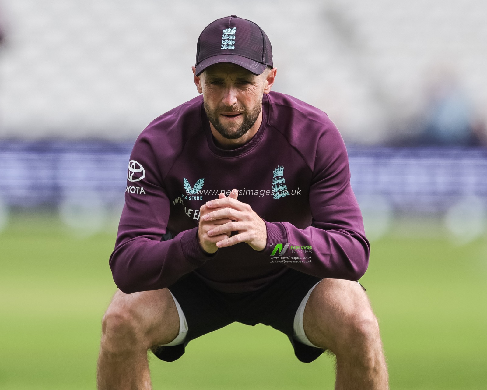Chris Woakes of England in the pre-game warm up session during the 2nd Rothesay Test Match Day 1 England vs India at Edgbaston, Birmingham, United Kingdom, 2nd July 2025

(Photo by Mark Cosgrove/News Images)