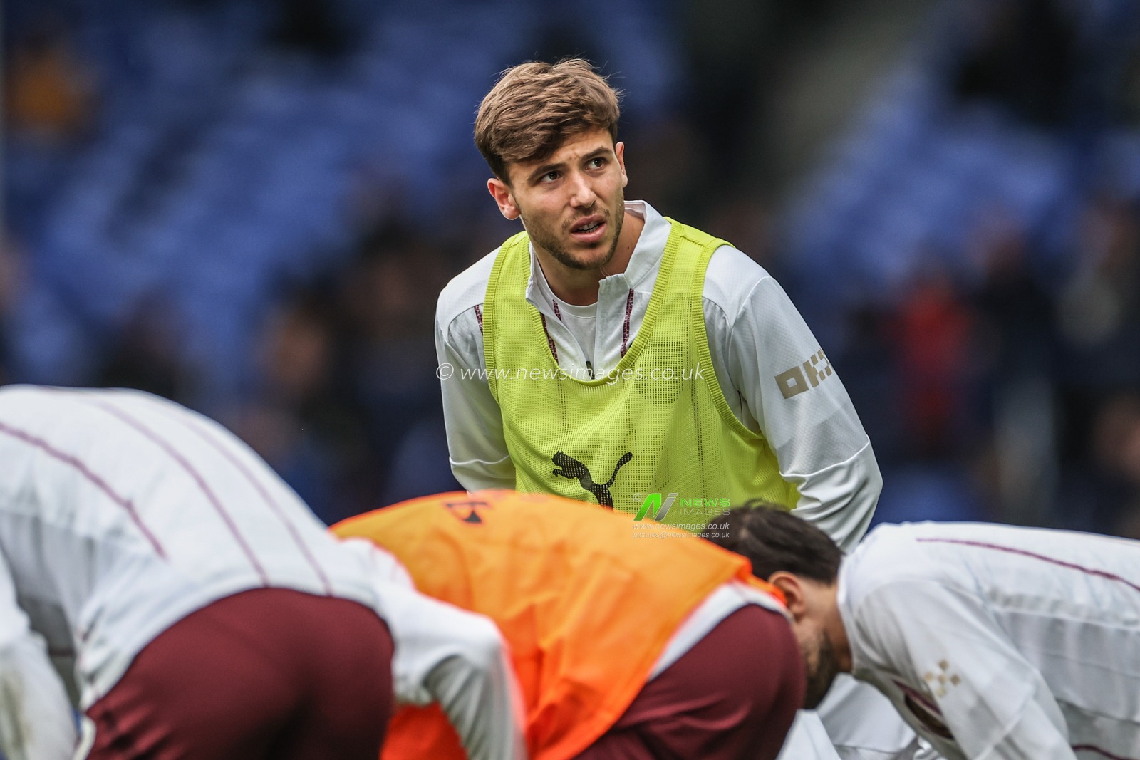 Nico GonzÃ¡lez of Manchester City in the pregame warmup session during the Premier League match Everton vs Manchester City at Goodison Park, Liverpool, United Kingdom, 19th April 2025

(Photo by Mark Cosgrove/News Images)
