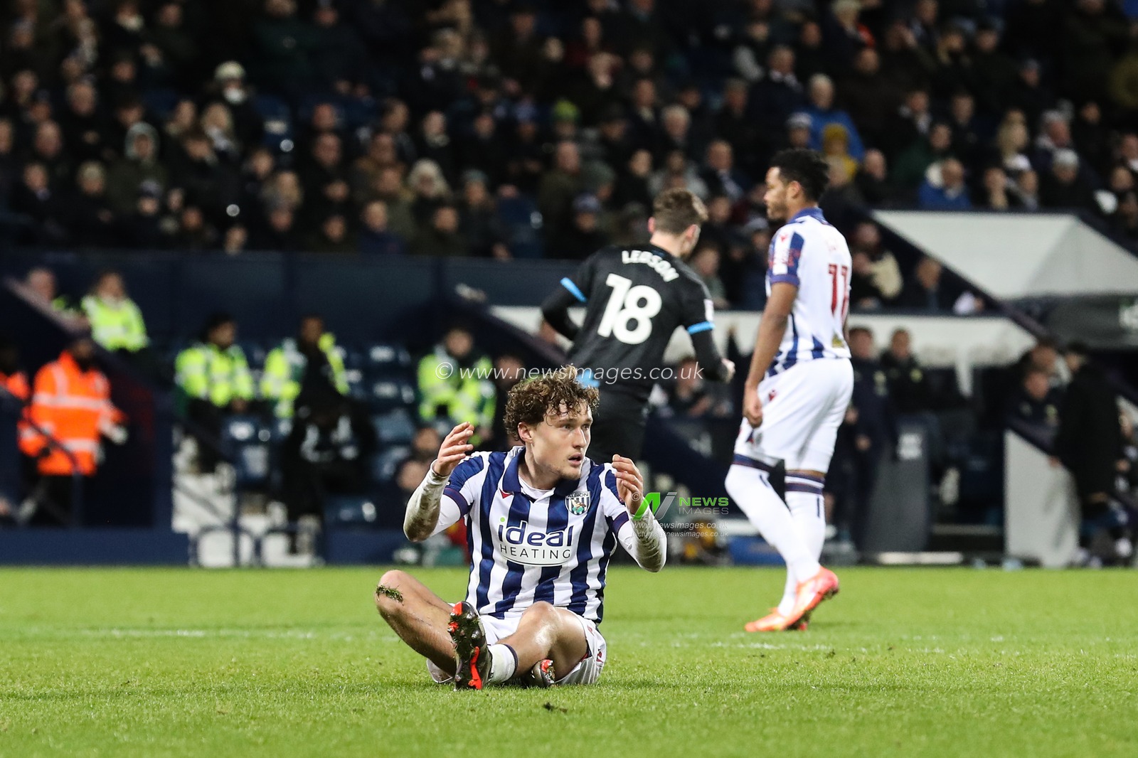 Callum Styles of West Bromwich Albion reacts to his side conceding a goal to make it 3-1 during the Sky Bet Championship match West Bromwich Albion vs Preston North End at The Hawthorns, West Bromwich, United Kingdom, 1st January 2025

(Photo by Gareth Evans/News Images)