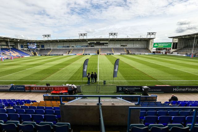 A general view of Halliwell Jones Stadium ahead of the Betfred Super League round 13 match Warrington Wolves vs Hull FC at The Halliwell Jones Stadium, Warrington, United Kingdom on 05 June 2026

(Photo by Alfie Cosgrove/News Images)