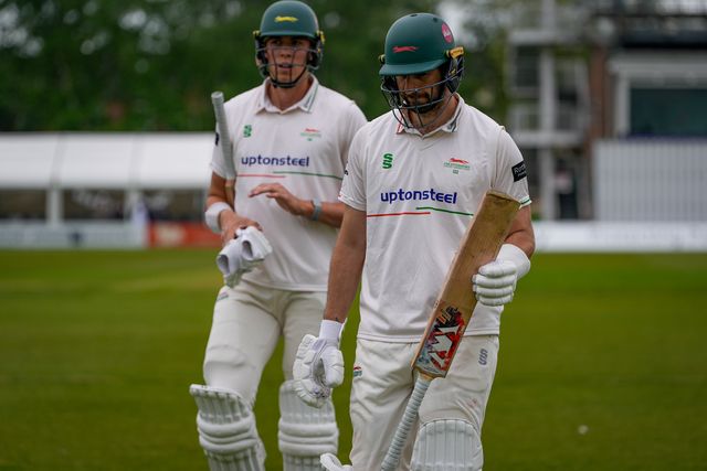 Stephen Eskinazi walks off at lunch after scoring his 100 during the County Championship Division One day 3 Leicestershire vs Nottinghamshire at Grace Road, Leicester, United Kingdom on 03 May 2026

(Photo by Maynard Manyowa/News Images)