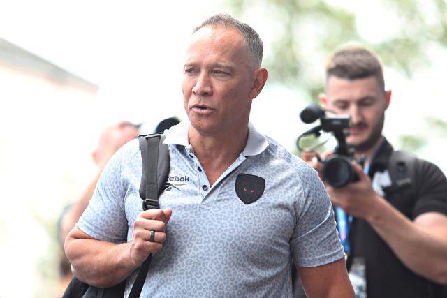 Adrian Lam, Head Coach of Leigh Leopards arrives before the Betfred Super League Round 14 match Wakefield Trinity vs Leigh Leopards at DIY Kitchens Stadium, Wakefield, United Kingdom, 15th June 2025

(Photo by Sam Eaden/News Images)