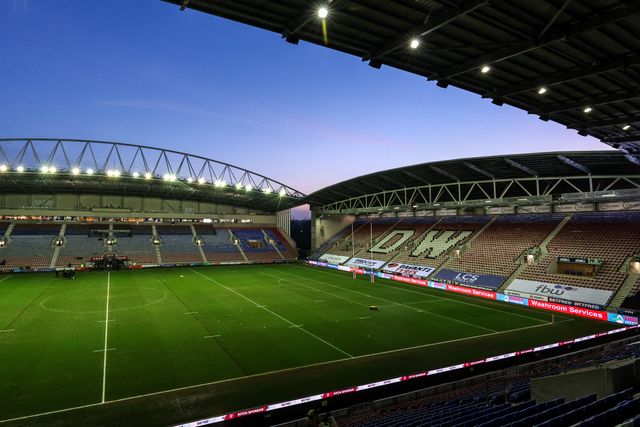 A general view of the Brick Community Stadium ahead of the Betfred Super League round 5 match Wigan Warriors vs York Knights at The Brick Community Stadium, Wigan, United Kingdom on 19 March 2026

(Photo by Alfie Cosgrove/News Images)