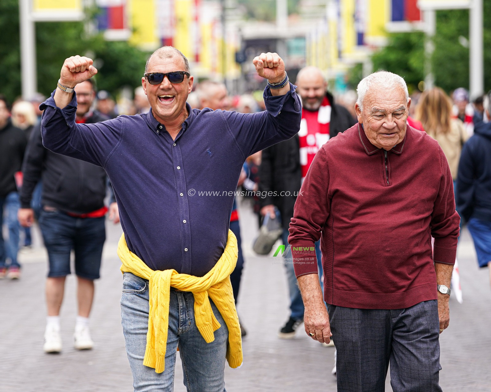 Fans ahead of the Sky Bet League 2 Playoff Final match AFC Wimbledon vs Walsall at Wembley Stadium, London, United Kingdom, 26th May 2025

(Photo by Harvey Murphy/News Images)