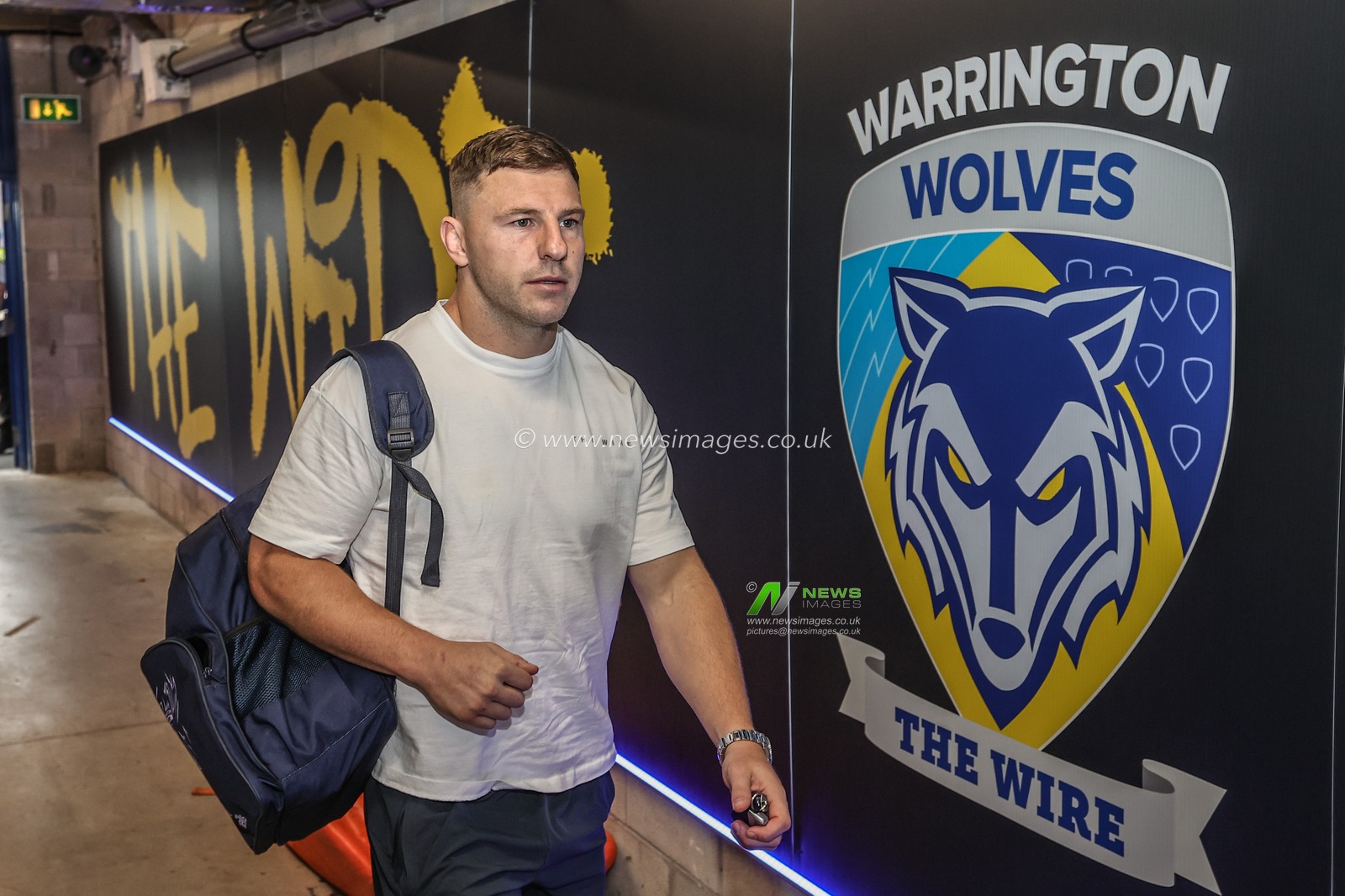 George Williams of Warrington Wolves arrives during the Betfred Super League round 15 match Warrington Wolves vs Huddersfield Giants at Halliwell Jones Stadium, Warrington, United Kingdom, 21st June 2025

(Photo by Alfie Cosgrove/News Images)