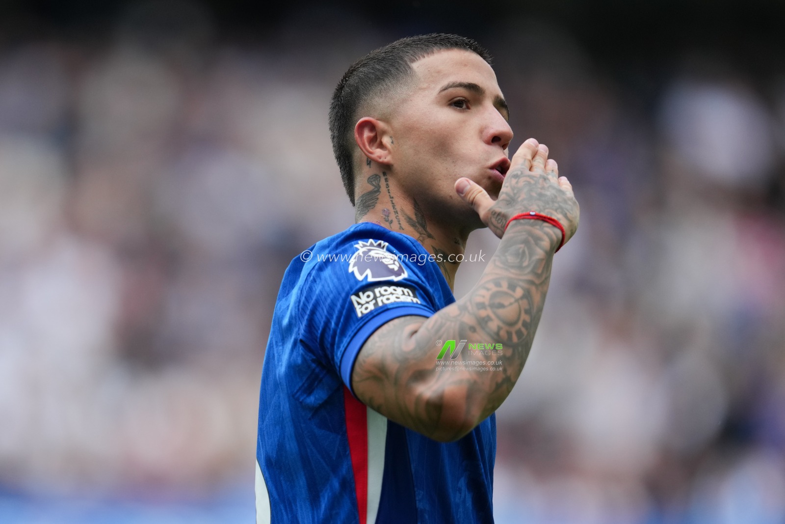 Enzo Fernández of Chelsea after making it 2-0 during the Premier League match Chelsea vs Fulham at Stamford Bridge, London, United Kingdom, 30th August 2025

(Photo by Harvey Murphy/News Images)