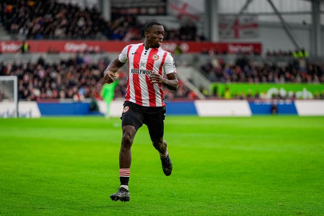 Michael Kayode of Brentford during the Premier League match Brentford vs Nottingham Forest at The Gtech Community Stadium, London, United Kingdom, 25th January 2026

(Photo by Maynard Manyowa/News Images)