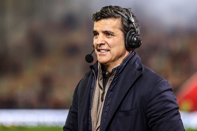 Sky Sports Rugby League presenter Brian Carney during the Betfred Super League match Leigh Leopards vs Catalans Dragons at Leigh Sports Village, Leigh, United Kingdom on 06 March 2026

(Photo by Alfie Cosgrove/News Images)