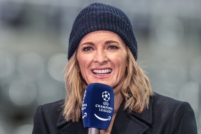 Gabby Logan ahead of the UEFA Champions League Last 16 match Newcastle Untied vs Barcelona at St. James's Park, Newcastle, United Kingdom on 10 March 2026

(Photo by Mark Cosgrove/News Images)