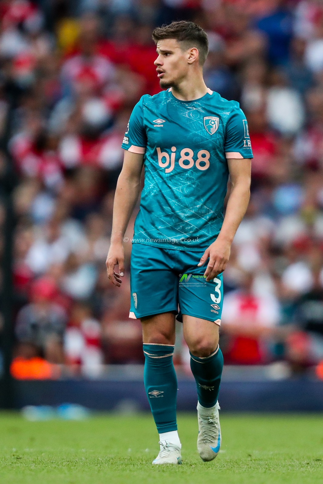 Milos Kerkez of AFC Bournemouth looks on during the Premier League match Arsenal vs Bournemouth at Emirates Stadium, London, United Kingdom, 3rd May 2025

(Photo by Izzy Poles/News Images)