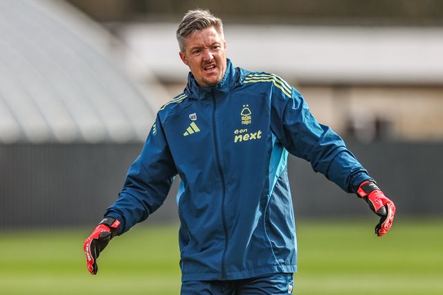 Wayne Hennessey, goalkeeping coach during the Nottingham Forest open training session ahead of their UEFA Europa League last 16 match against FC Midtjylland at The Nigel Doughty Academy, Nottingham, United Kingdom on 11 March 2026

(Photo by Alfie Cosgrove/News Images)
