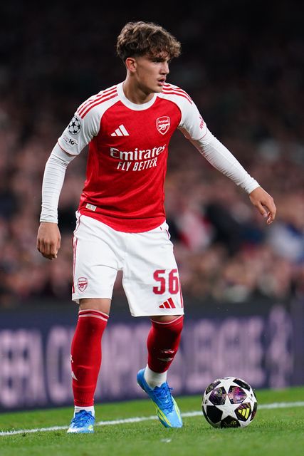 Max Dowman of Arsenal with the ball during the UEFA Champions League Quarter Finals match Arsenal vs Sporting CP at Arsenal stadium, London, United Kingdom on 15 April 2026

(Photo by Harvey Murphy/News Images)