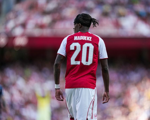 Noni Madueke of Arsenal during the Pre-season friendly match Arsenal vs Athletic Bilbao at Emirates Stadium, London, United Kingdom, 9th August 2025

(Photo by Harvey Murphy/News Images)