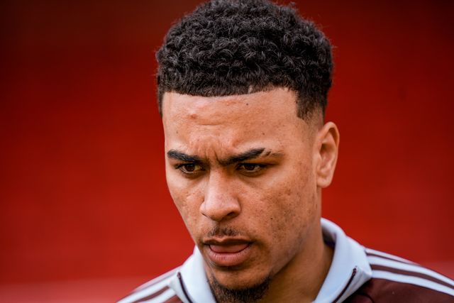 Morgan Rogers of Aston Villa inspects the pitch prior to kick off during the Premier League match Nottingham Forest vs Aston Villa at City Ground, Nottingham, United Kingdom on 12 April 2026

(Photo by Maynard Manyowa/News Images)