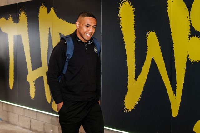 Albert Hopoate of Warrington Wolves arrives during the Betfred Super League round 13 match Warrington Wolves vs Hull FC at The Halliwell Jones Stadium, Warrington, United Kingdom on 05 June 2026

(Photo by Alfie Cosgrove/News Images)