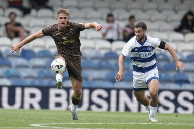 Yehor Yarmolyuk of Brentford on the ball during the Pre-season friendly match Queens Park Rangers vs Brentford at Kiyan Prince Foundation Stadium, London, United Kingdom, 2nd August 2025

(Photo by Harvey Murphy/News Images)