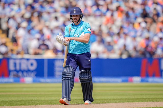 Liam Dawson of England batting during the 1st Metro Bank ODI match England vs India at Edgbaston, Birmingham, United Kingdom on 14 July 2026

(Photo by Maynard Manyowa/News Images)