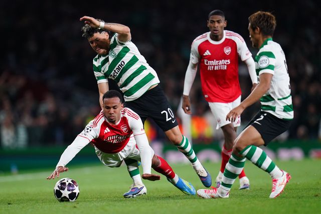 Gabriel of Arsenal is fouled during the UEFA Champions League Quarter Finals match Arsenal vs Sporting CP at Arsenal stadium, London, United Kingdom on 15 April 2026

(Photo by Harvey Murphy/News Images)