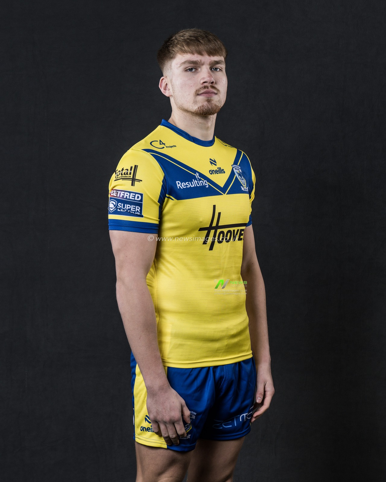 Nolan tupaea in the Home Kit during the Warrington Wolves Team Media day at Warrington wolves training centre, Warrington, United Kingdom, 16th January 2025

(Photo by Craig Thomas/News Images)