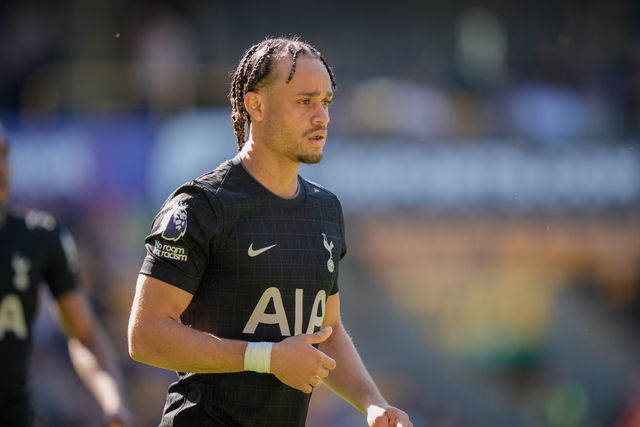 Xavi Simons of Tottenham Hotspur during the Premier League match Wolverhampton Wanderers vs Tottenham Hotspur at Molineux, Wolverhampton, United Kingdom on 25 April 2026

(Photo by Maynard Manyowa/News Images)