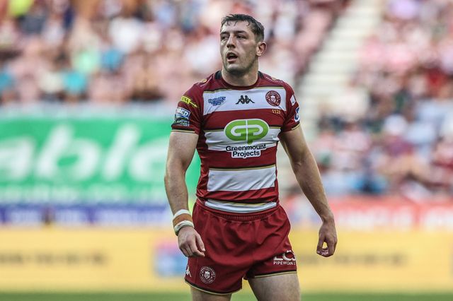 Jake Wardle of Wigan Warriors during the Betfred Super League round 18 match Wigan Warriors vs Huddersfield Giants at The Brick Community Stadium, Wigan, United Kingdom, 11th July 2025

(Photo by Alfie Cosgrove/News Images)