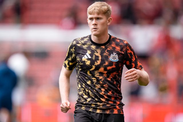 Lewis Hall of Newcastle United in the pregame warmup session  during the Premier League match Nottingham Forest vs Newcastle Untied at City Ground, Nottingham, United Kingdom on 10 May 2026

(Photo by Maynard Manyowa/News Images)