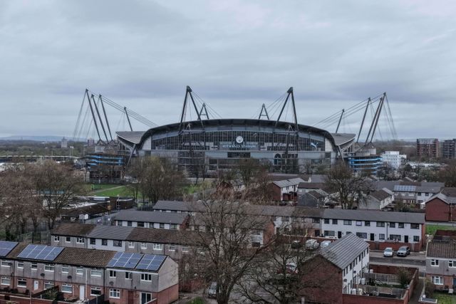 An aerial view of The Etihad Stadium during the Emirates FA Cup Quarter-Final match Manchester City vs Liverpool at Etihad Stadium, Manchester, United Kingdom on 04 April 2026

(Photo by Mark Cosgrove/News Images)