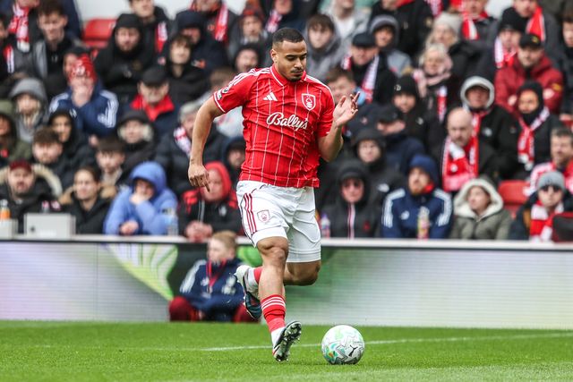 Murillo of Nottingham Forest passes the ball during the Premier League match Nottingham Forest vs Fulham at City Ground, Nottingham, United Kingdom on 15 March 2026

(Photo by Alfie Cosgrove/News Images)