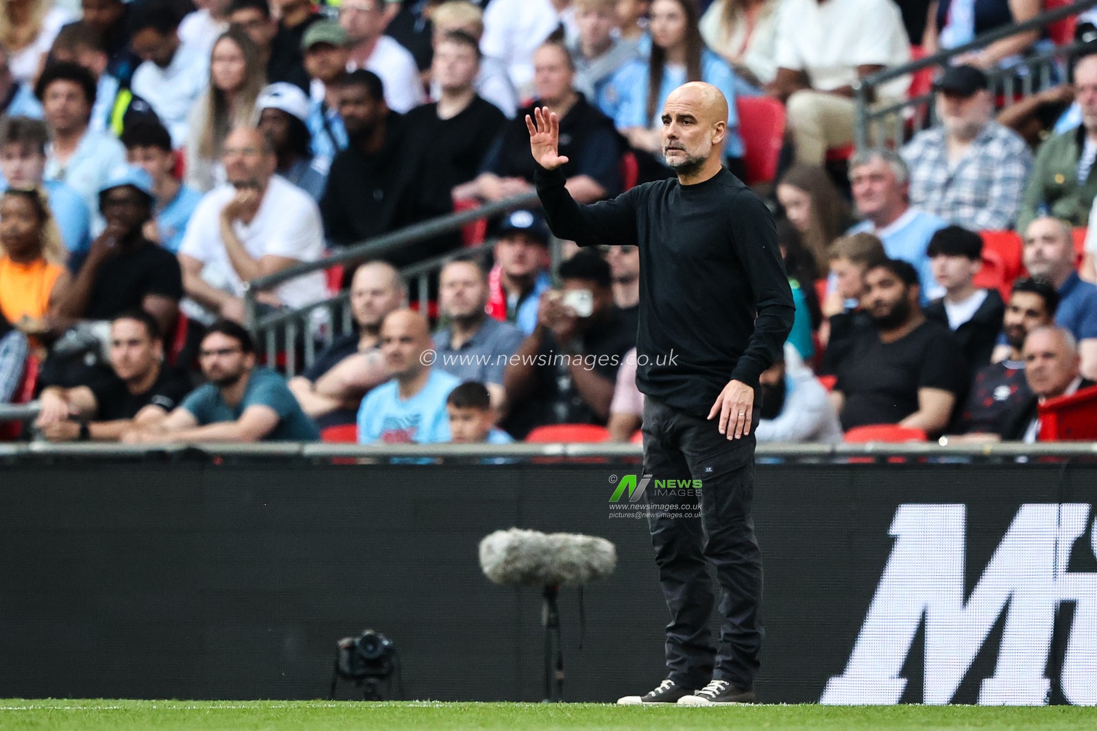 Pep Guardiola manager of Manchester City during the Emirates FA Cup Semi-Final match Nottingham Forest vs Manchester City at Wembley Stadium, London, United Kingdom, 26th April 2025

(Photo by Alfie Cosgrove/News Images)