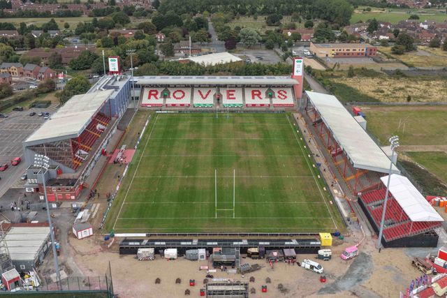An aerial view of The Sewell Group Craven Park during the Betfred Super League Round 24 match Hull KR vs St Helens at Sewell Group Craven Park, Kingston upon Hull, United Kingdom, 29th August 2025

(Photo by Mark Cosgrove/News Images)