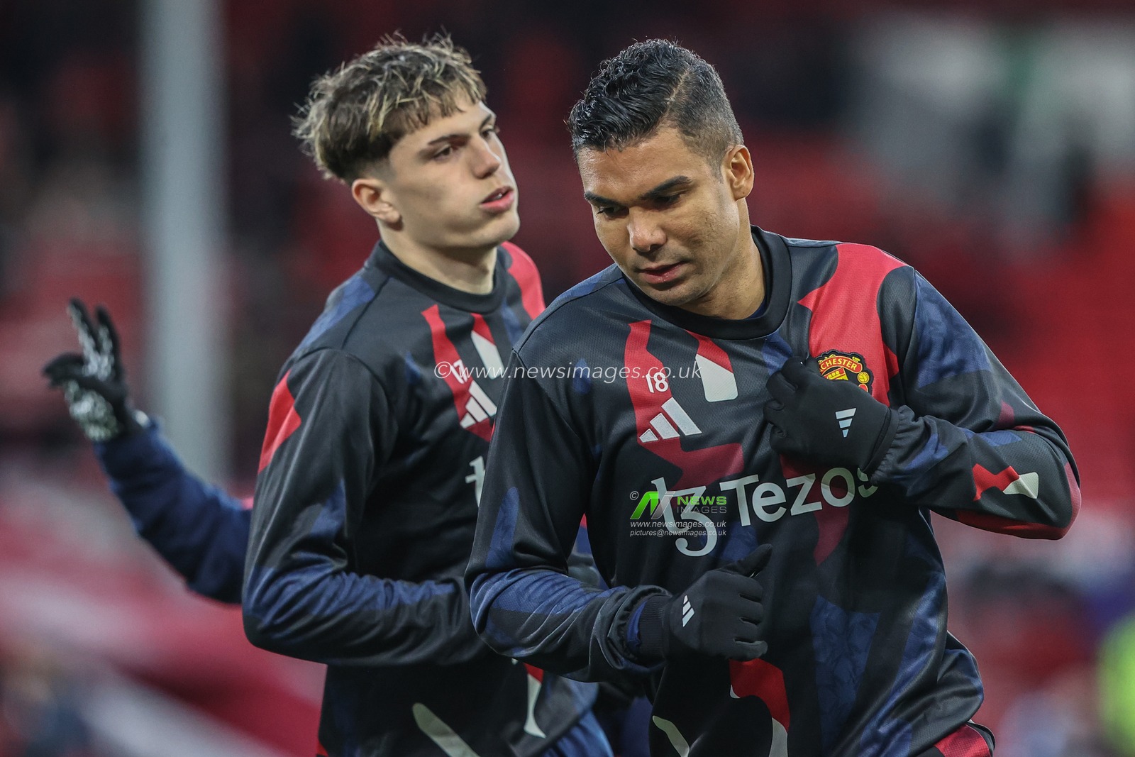 Casemiro of Manchester United in the pregame warmup session during the Premier League match Nottingham Forest vs Manchester United at City Ground, Nottingham, United Kingdom, 1st April 2025

(Photo by Alfie Cosgrove/News Images)