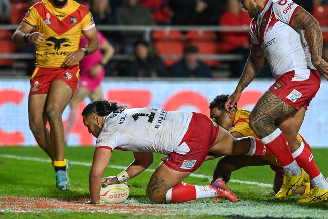 Rugby League World Cup 2021 Group D Tonga v Papua New Guinea