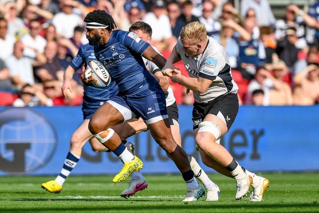 Kalaveti Ravouvou of Bristol Bears breaks through the defensive line during the Gallagher PREM match Bristol Bears vs Saracens at Ashton Gate, Bristol, United Kingdom on 09 May 2026

(Photo by Alex Williamson/News Images)